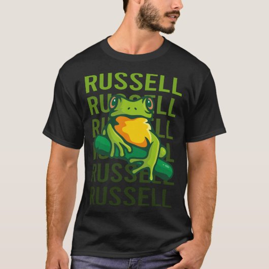 Frog Art - Russell Naam T-shirt (Voorkant)
