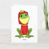 Frog as Firefighter with Helmet Kaart (Achterkant)