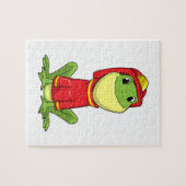 Frog as Firefighter with Helmet Legpuzzel (Horizontaal)