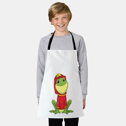 Frog as Firefighter with Helmet Schort (Gedragen)