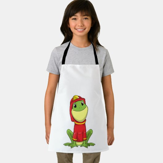 Frog as Firefighter with Helmet Schort (Insitu)