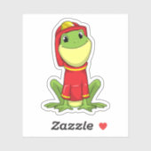Frog as Firefighter with Helmet Sticker (Vel)