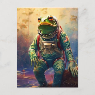 Frog Astronaut Briefkaart