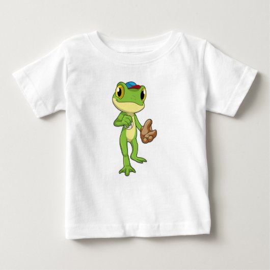 Frog at Baseball with Baseball gloy (Voorkant)