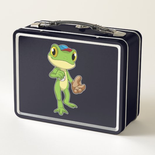 Frog at Baseball with Baseball gloy (Achterkant)