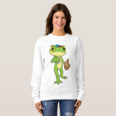 Frog at Baseball with Baseball gloy Trui (Voorkant volledig)
