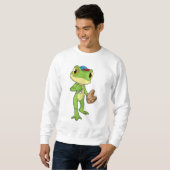 Frog at Baseball with Baseball gloy Trui (Voorkant volledig)
