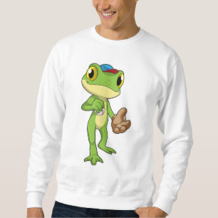 Frog at Baseball with Baseball gloy Trui
