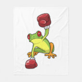 Frog at Boxing with Boxing gloves Fleece Deken (Voorkant)