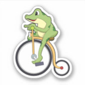 Frog at Circus with Bicycle.PNG Sticker (Voorkant)