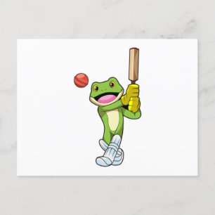 Frog at Cricket with Cricket Briefkaart