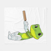Frog at Cricket with Cricket Fleece Deken (Voorkant (Horizontaal))