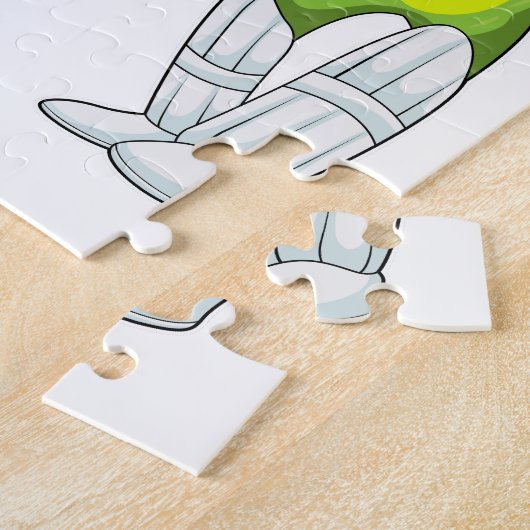 Frog at Cricket with Cricket Legpuzzel (Zijkant)