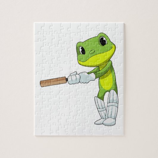 Frog at Cricket with Cricket Legpuzzel (Verticaal)