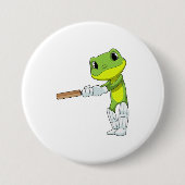 Frog at Cricket with Cricket Ronde Button 7,6 Cm (Voorkant)