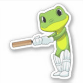 Frog at Cricket with Cricket Sticker (Voorkant)