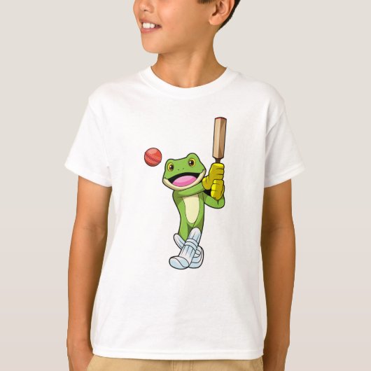 Frog at Cricket with Cricket T-shirt (Voorkant)