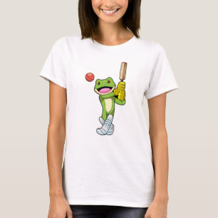 Frog at Cricket with Cricket T-shirt