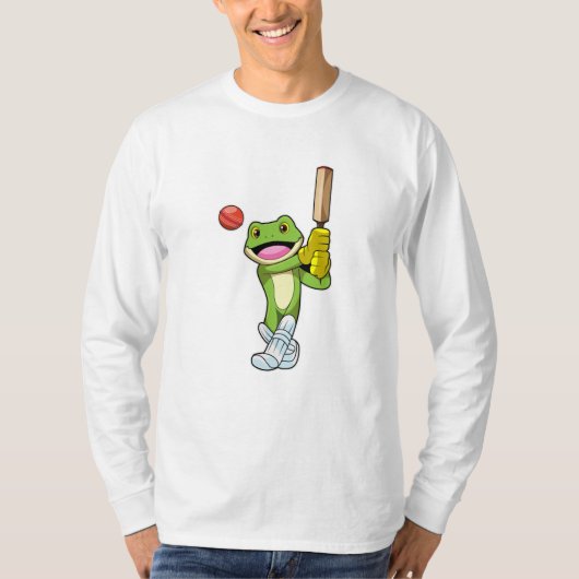 Frog at Cricket with Cricket T-shirt (Voorkant)