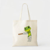 Frog at Cricket with Cricket Tote Bag (Voorkant)