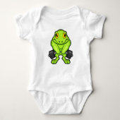 Frog at Fitness with Barbell Romper (Voorkant)