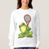 Frog at Tennis with Tennis racket Trui (Voorkant)
