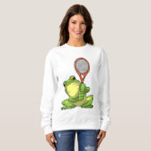 Frog at Tennis with Tennis racket Trui (Voorkant volledig)