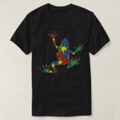 Frog Autism Puzzle for Women Men Kids  Autism Awar T-shirt (Design voorkant)