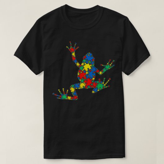 Frog Autism Puzzle for Women Men Kids Autism Awar T-shirt (Design voorkant)