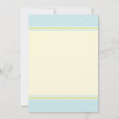 Frog Baby Boy Shower Invitation - Blue and Green Kaart (Achterkant)