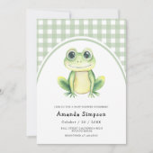 Frog Baby shower Invitation Kaart (Voorkant)