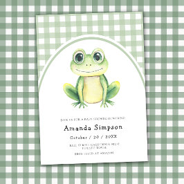 Frog Baby shower Invitation Kaart