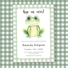 Frog Baby shower Invitation