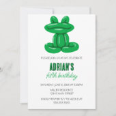 Frog Balloon Animal Birthday Party Kaart (Voorkant)