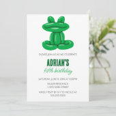 Frog Balloon Animal Birthday Party Kaart (Staand voorkant)