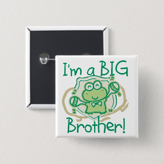 Frog Big Brother Vierkante Button 5,1 Cm (Voorkant /achterkant)