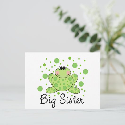Frog Big Sister Briefkaart (Staand voorkant)