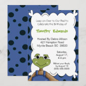 Frog Birthday Invitation Kaart (Voorkant / Achterkant)