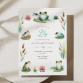 Frog Birthday Invitation Kaart