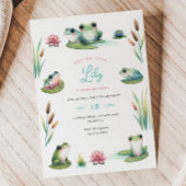 Frog Birthday Invitation Kaart