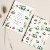 Frog Birthday Invitation Kaart