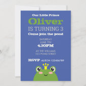 Frog Birthday Invitation Kaart (Voorkant)