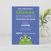 Frog Birthday Invitation Kaart (Staand voorkant)
