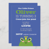 Frog Birthday Invitation Kaart (Voorkant / Achterkant)