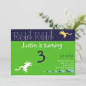 Frog Birthday Invitation Kaart (Staand voorkant)