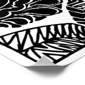 Frog boho floral abstract poster (Hoek)