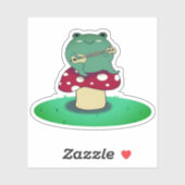 Frog Boy muzikant Sticker (Vel)