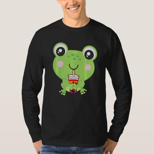 Frog Bubble Tea Lgbt Gay Pride Lgbt Flag   T-shirt (Voorkant)