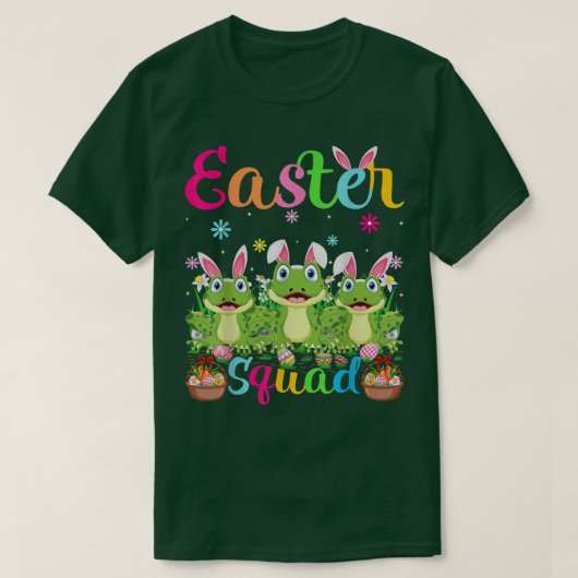 Frog Bunny Ear Funny Easter Squad Happy Easte T-shirt (Design voorkant)