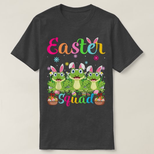 Frog Bunny Ear Funny Easter Squad Happy Easte T-shirt (Design voorkant)